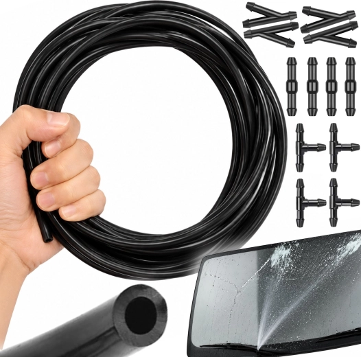 Renew Force windshield washer hose repair kit 2 m (silicone hose, T/Y connectors, straight connectors)