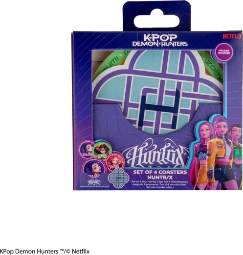 K-pop Demon Hunters – 4 Huntrix padėkliukų rinkinys