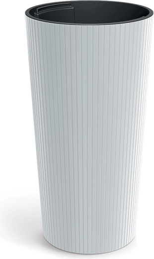 Lamia Slim White Planter with Insert
