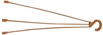 Hanging plastic planter in terracotta color