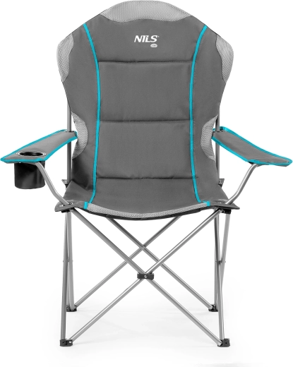 Folding camping chair NILS Camp NC3080 light grey