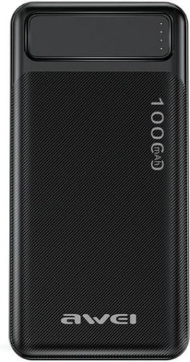Powerbankas 10 000 mAh P5K 2xUSB 2,1A juodas