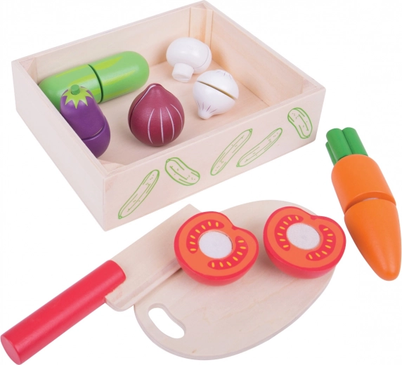 Pjaustomos daržovės dėžutėje BIGJIGS TOYS