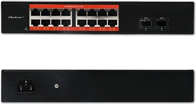 16× PoE ports for easy device powering