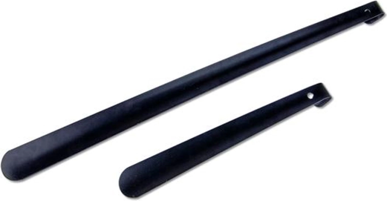 Metaliniai batų šaukštai, 2 vnt. rinkinys – balta/juoda