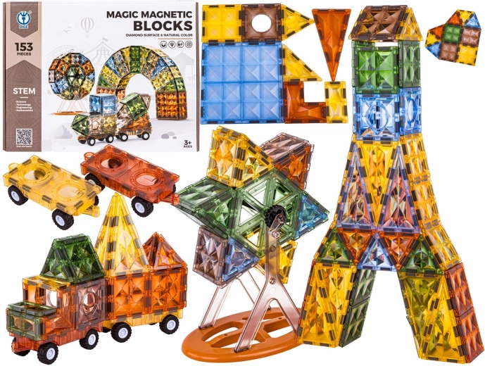 Magnetic building set (153 pieces)