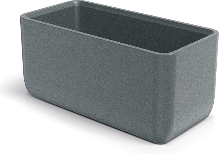 Gėlių vazonas MOLTA CASE 80 cm, granitinės pilkos spalvos