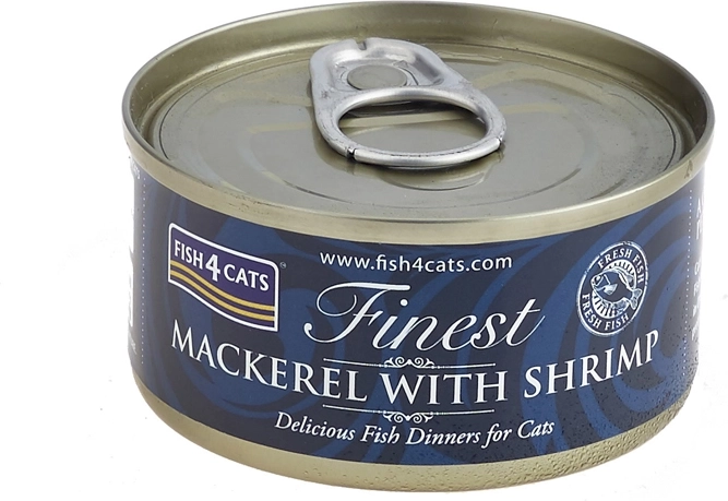 Fish4Cats konservai katėms su skumbre ir krevetėmis 70 g