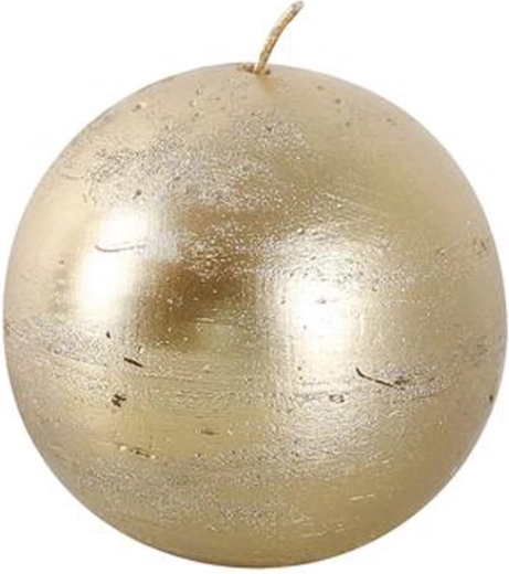 Rustic Round Candle 8 cm PROVENCE Gold