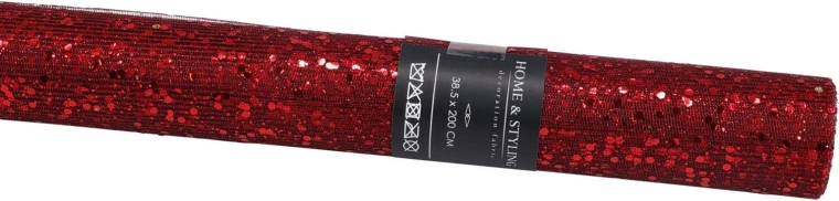 Decorative sequin fabric burgundy 38.5 × 200 cm - 1 piece