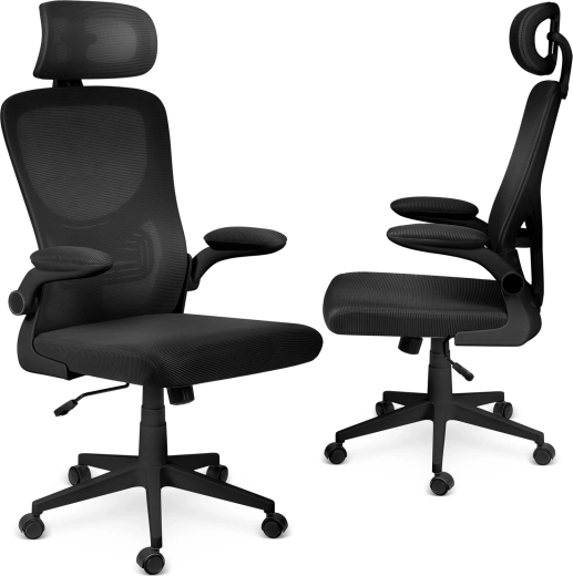 Sofotel Brass ergonomic office chair made of micro-mesh, black