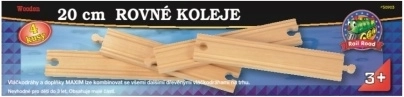 Maxim tiesūs bėgiai 20 cm – rinkinys 4 vnt.