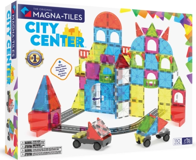 MAGNA-TILES Magnetic Building Set City Center (110 pieces)