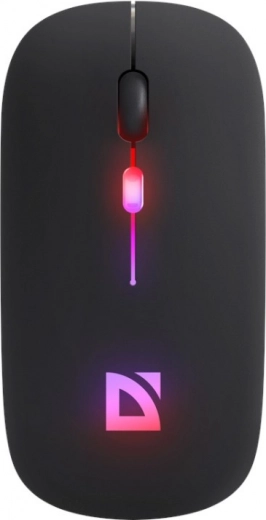 DEFENDER Touch Wireless Mouse, silent click, RGB, BT + 2.4 GHz, rechargeable, 800/1200/1600 DPI, black