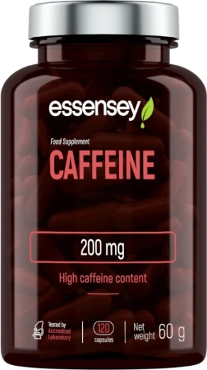 Essensey Caffeine kofeinas 200 mg + greipfrutų ekstraktas, 120 kapsulių