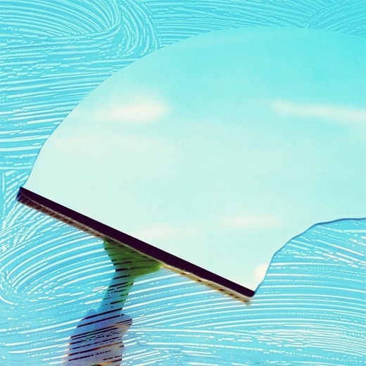 Nubraukiklis be dryžių stiklų poliravimui