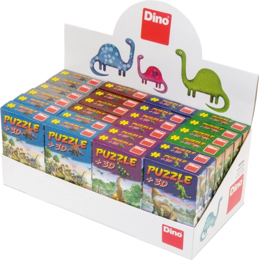 Dino dinosaur puzzle 60 pieces with a figurine (mix of 6 designs) - 1 piece