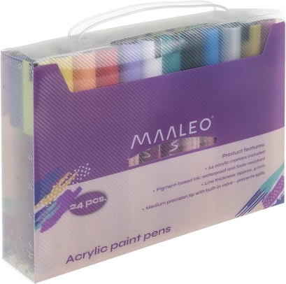 24 colors in a practical portable case