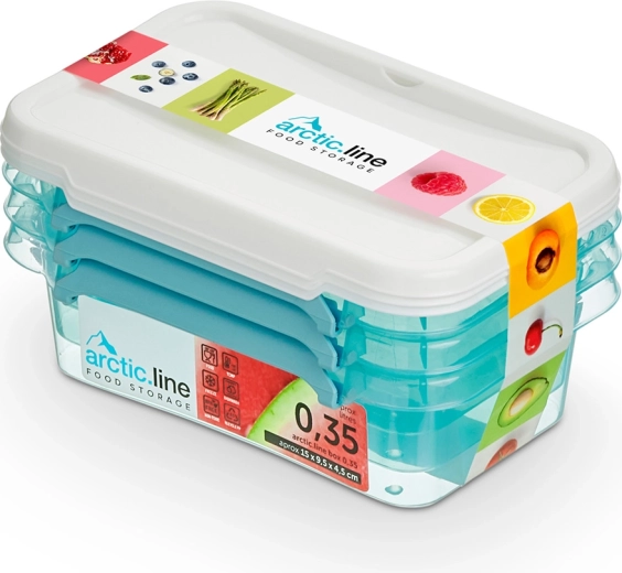 Arcticline set of 3 rectangular food containers 0.35 L