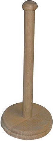 Medinis virtuvinių popierinių rankšluosčių laikiklis 33 cm iš buko medienos