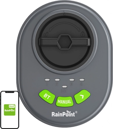 RainPoint Smart 4-Zone Irrigation Controller with Bluetooth and App