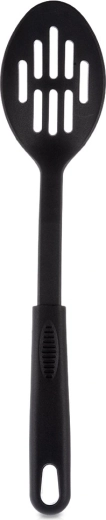 Black perforated ladle BLACKLINE 30.5 cm