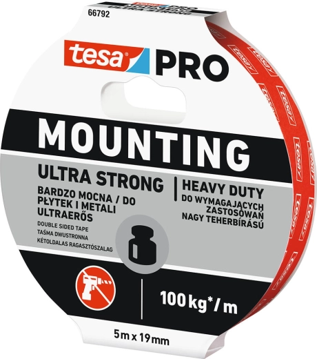Ultra Strong Mounting Tape 19 mm × 5 m Tesa