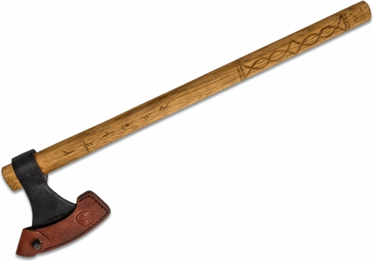 Hickory handle with decorative engraving