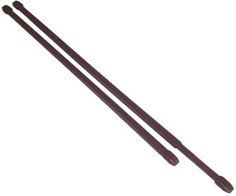 Teleskopinė vitražinė užuolaidų lazdelė 50–90 cm, metalinė, ruda, rinkinys 2 vnt.