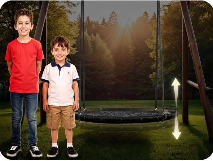 Adjustable height for safe swinging