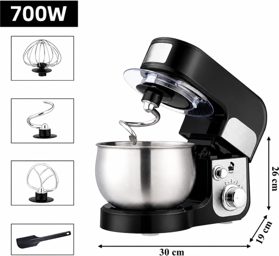 Planetary stand mixer with 3 l bowl 3-in-1 700 W - 1 piece