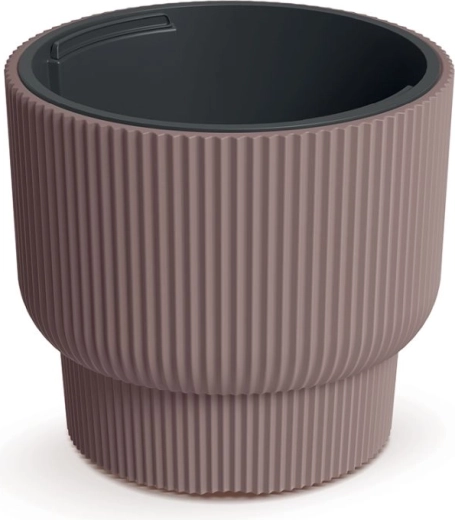 Planter with insert Milly 39.5 cm marsala