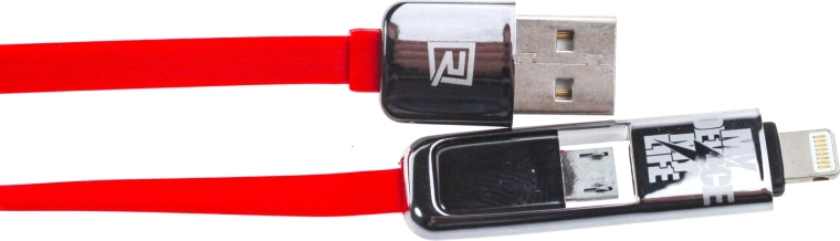 Two connectors in one: micro USB + Lightning