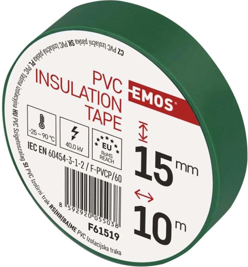 Insulating PVC Tape 15 × 10 m, Green
