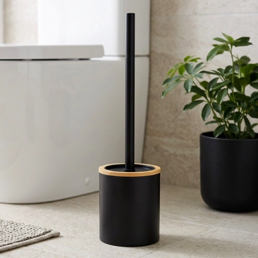 Modern matte black with a bamboo detail