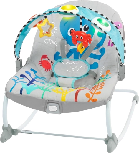 Muzikinis vibruojantis gultukas kūdikiams ir mažyliams Baby Einstein Ocean Explorers Kick to It Opus, iki 18 kg