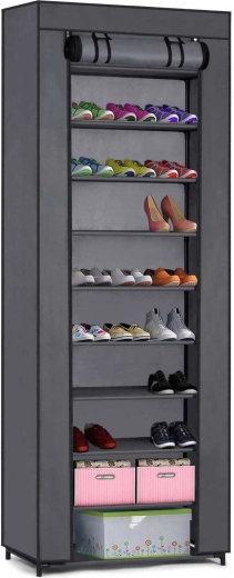 Massido Textile Shoe Cabinet – Graphite