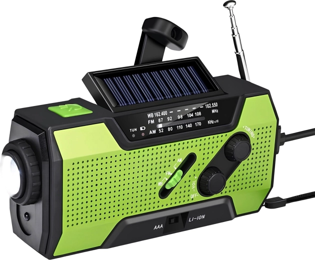 Renew Force multifunction emergency solar radio with dynamo and 2000 mAh power bank AM/FM/WB - 1 piece
