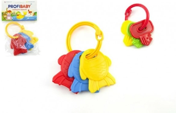 Profibaby key pendant with teether and rattle - 1 piece