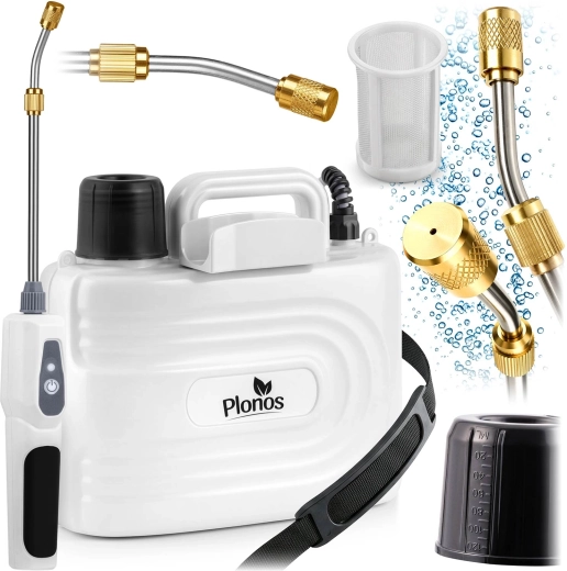 Cordless Pressure Sprayer 5 L with Adjustable Brass Nozzle PLONOS