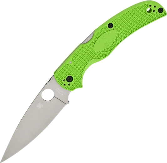 Spyderco Native Chief Salt Folding Knife, neon green FRN, satin blade 10.3 cm