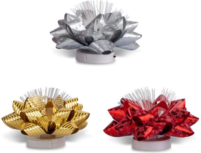 Light-up gift bow with LED, including batteries (3 variants)
