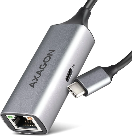 USB‑C gigabitinė tinklo plokštė su praleidžiamu PD 100 W maitinimu AXAGON