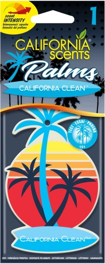 California Scents Palm California Clean hanging paper air freshener - 1 piece
