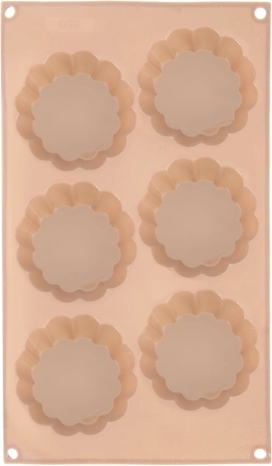 Silicone baking mold flowers, beige 30 × 17.5 × 3 cm