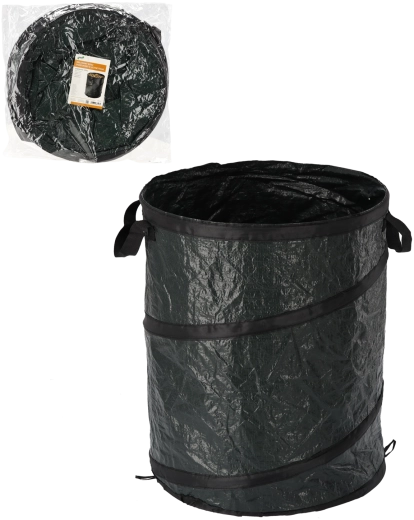 Collapsible garden bin 100 L green with handles