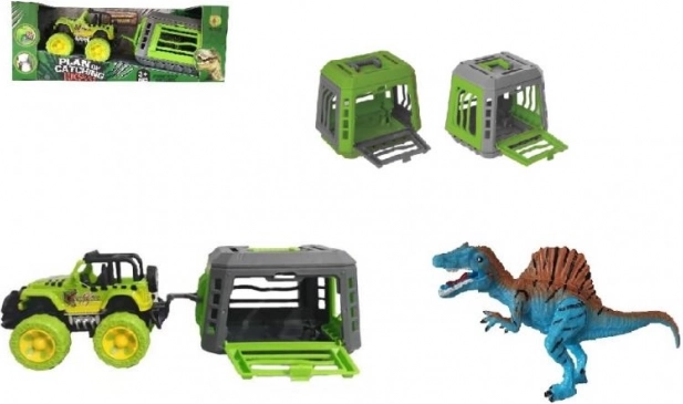 Jeep with Trailer and Dinosaur – Plastic Toy