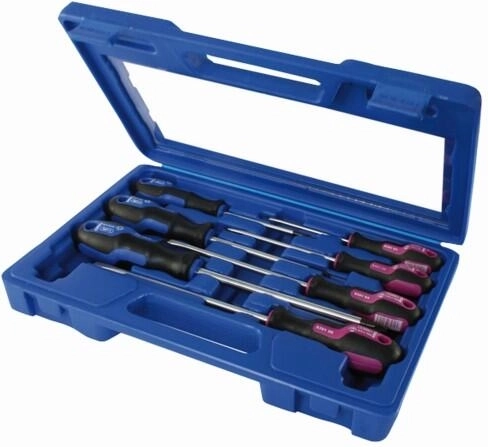 PROFI 7-piece screwdriver set, Pozidriv and slotted, in case