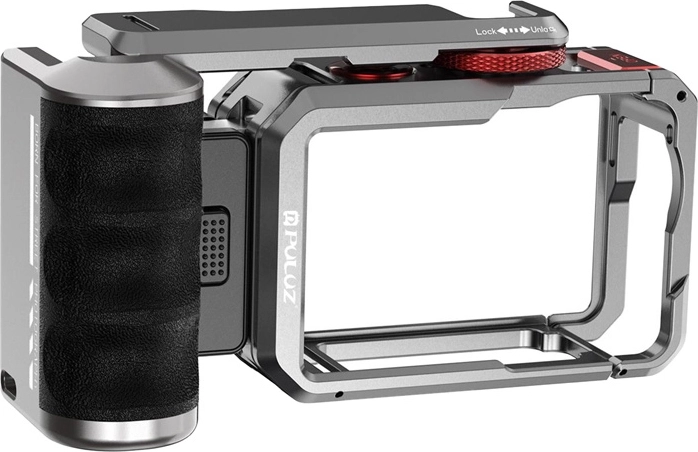 Titano praplečiamas narvas su rankena ir tvirtinimais Puluz, skirtas DJI Osmo Action 6