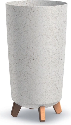 Vazonas Gracia Tubus Slim Eco Wood 19,5 cm – baltas